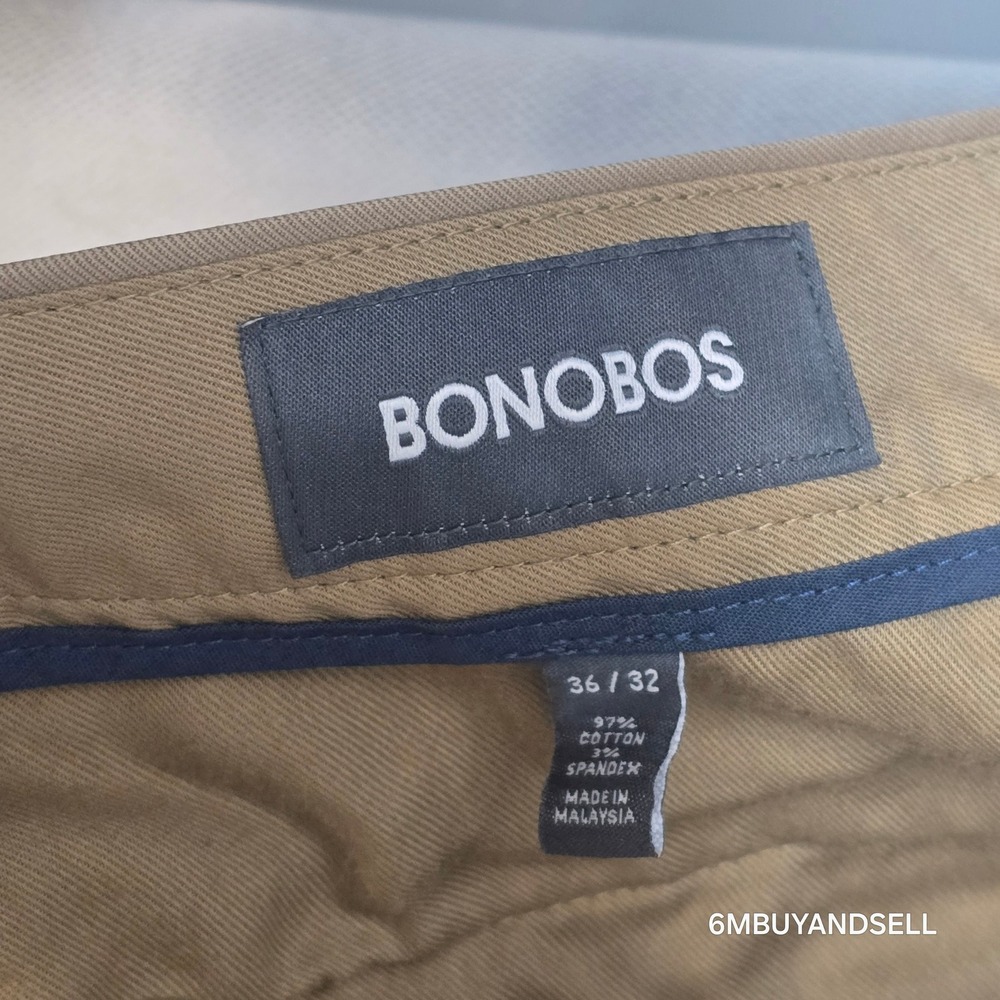 Bonobos Weekday Warrior Athletic Fit Chinos Tan Khaki Pants Mens 36x32 Thursday - Picture 11 of 16